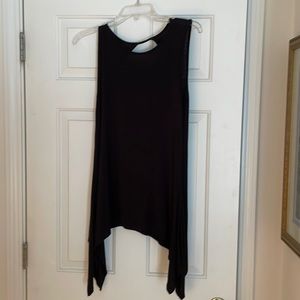 Long Black Shirt with Lon’s sides and buttonhole back